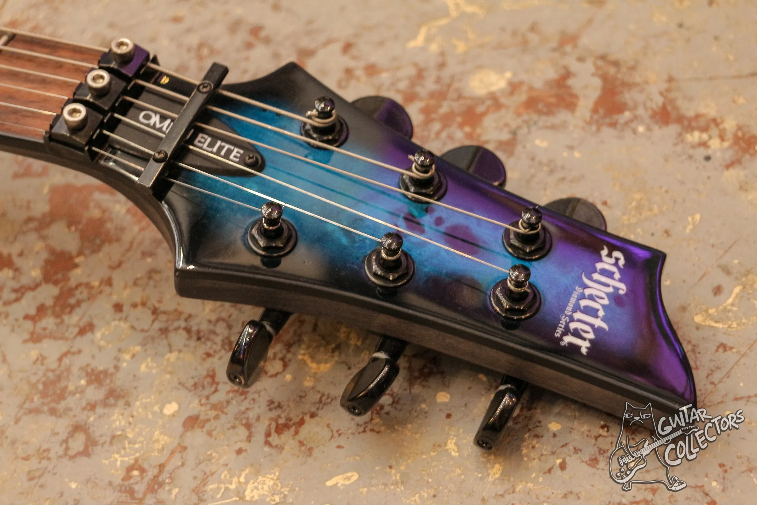 Schecter Omen Elite-6 FR See Thru Blue Burst