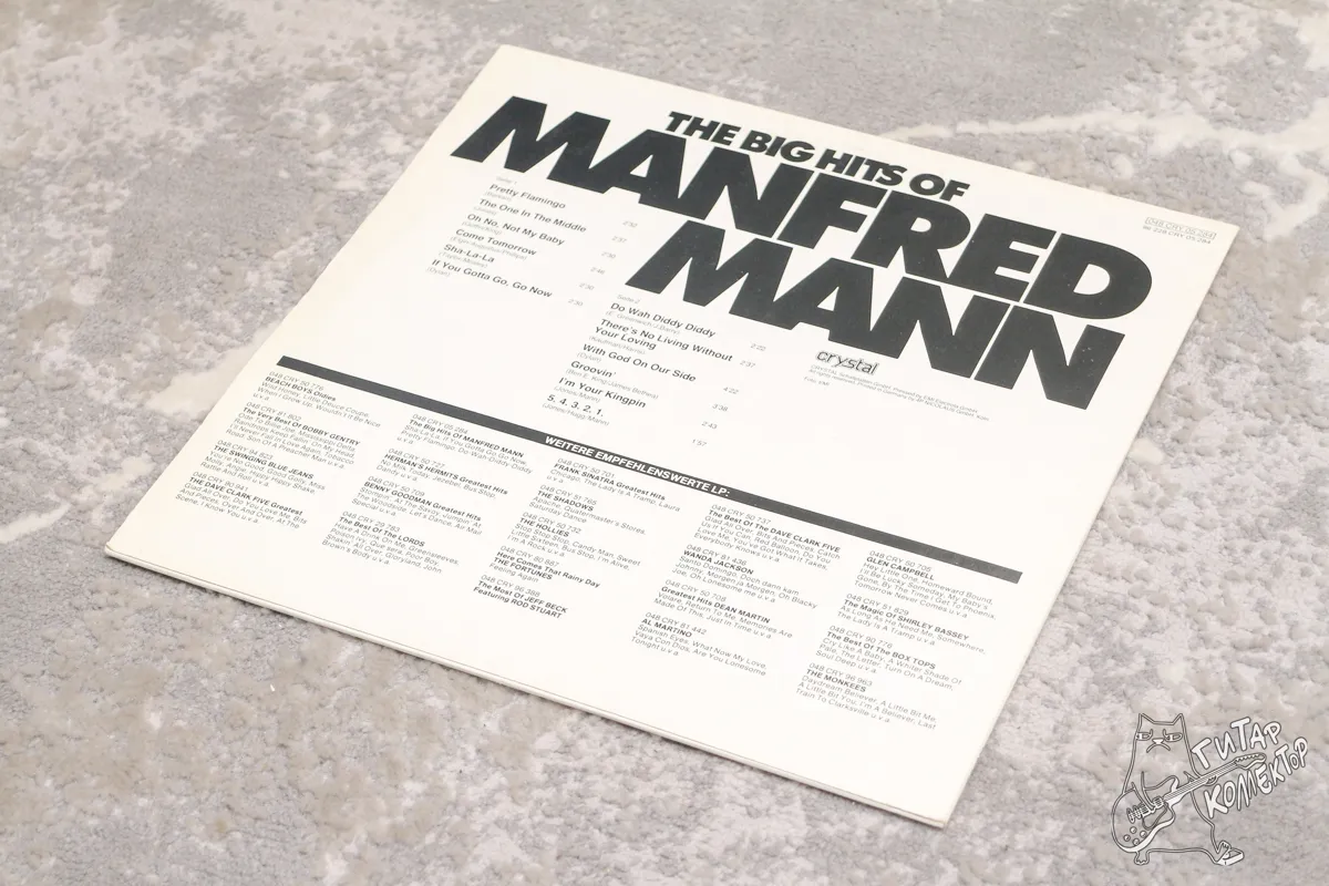 Manfred Mann – The Big Hits Of Manfred Mann LP Germany 1972 NM/NM