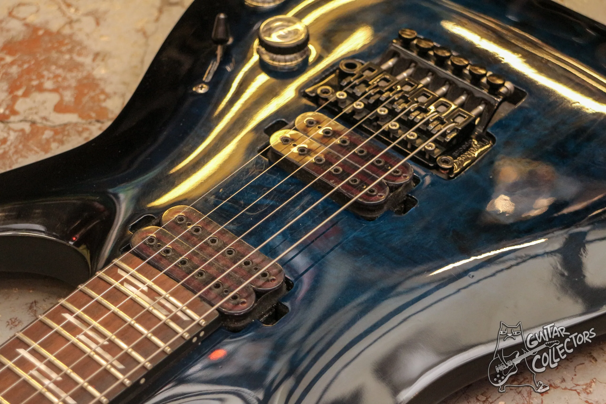 Schecter Omen Elite-6 FR See Thru Blue Burst
