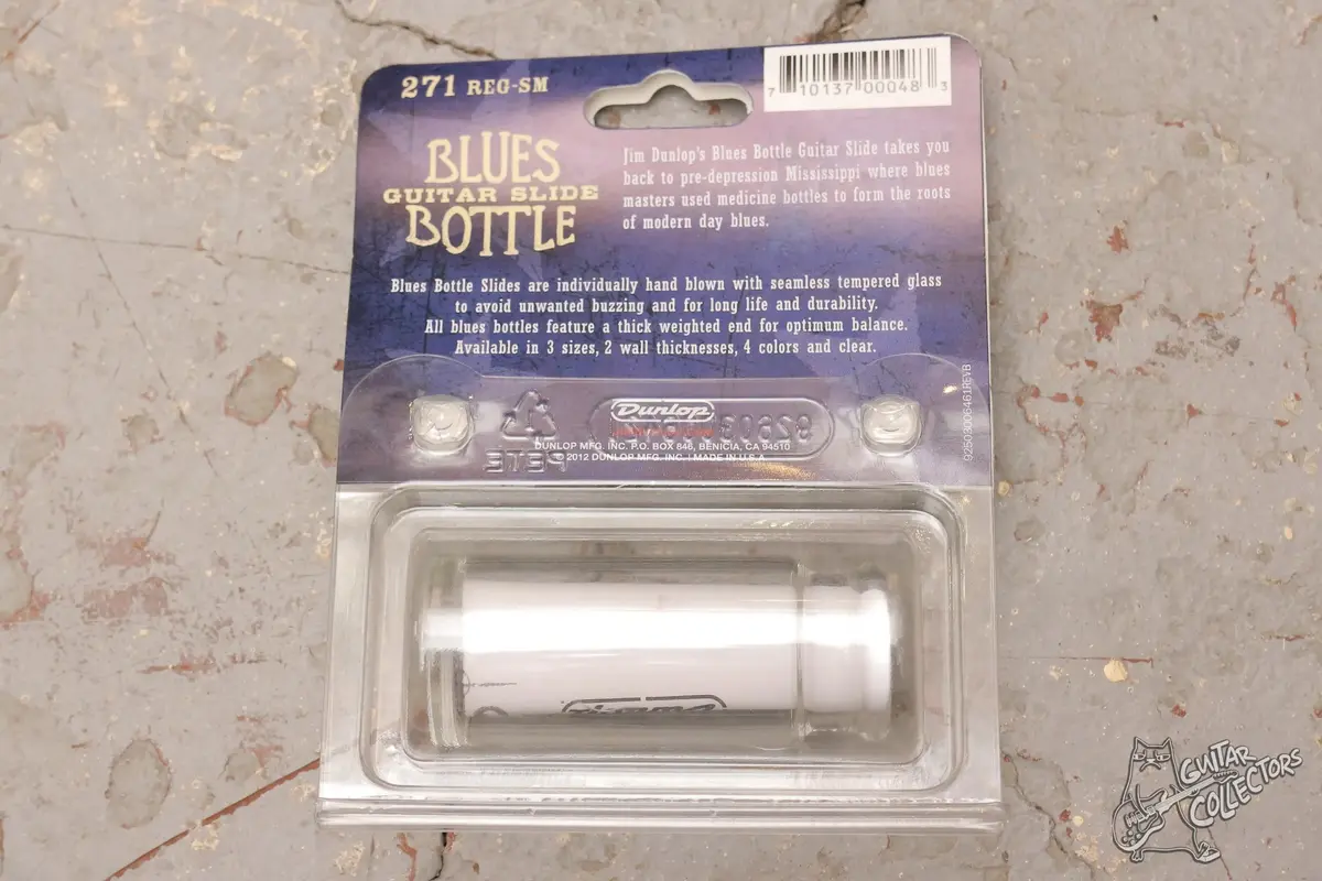 Слайд стеклянный банка Dunlop Blues Bottle, малый, обычная толщина,