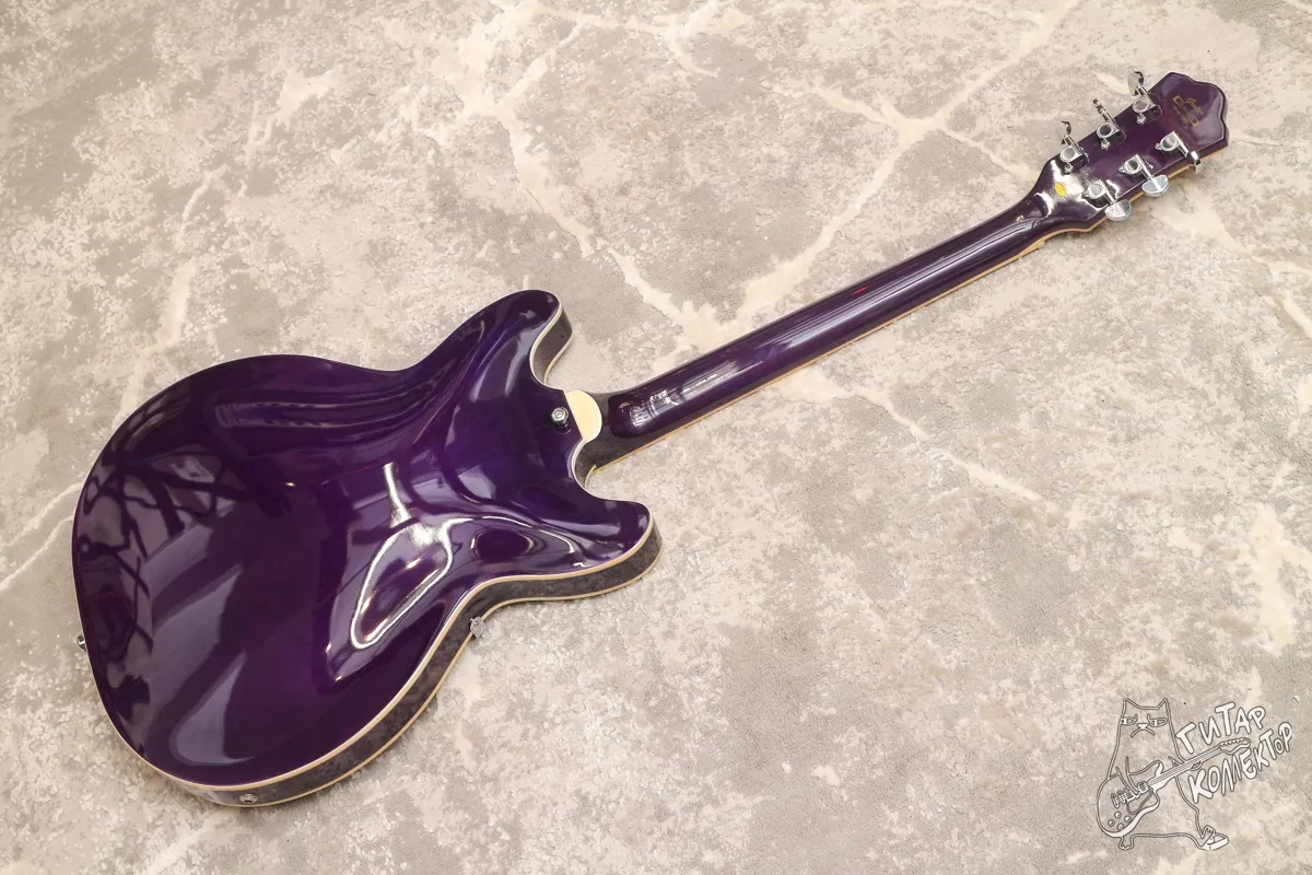 Grote Jazz ES-335 Semi-Hollow Left-Handed Purple