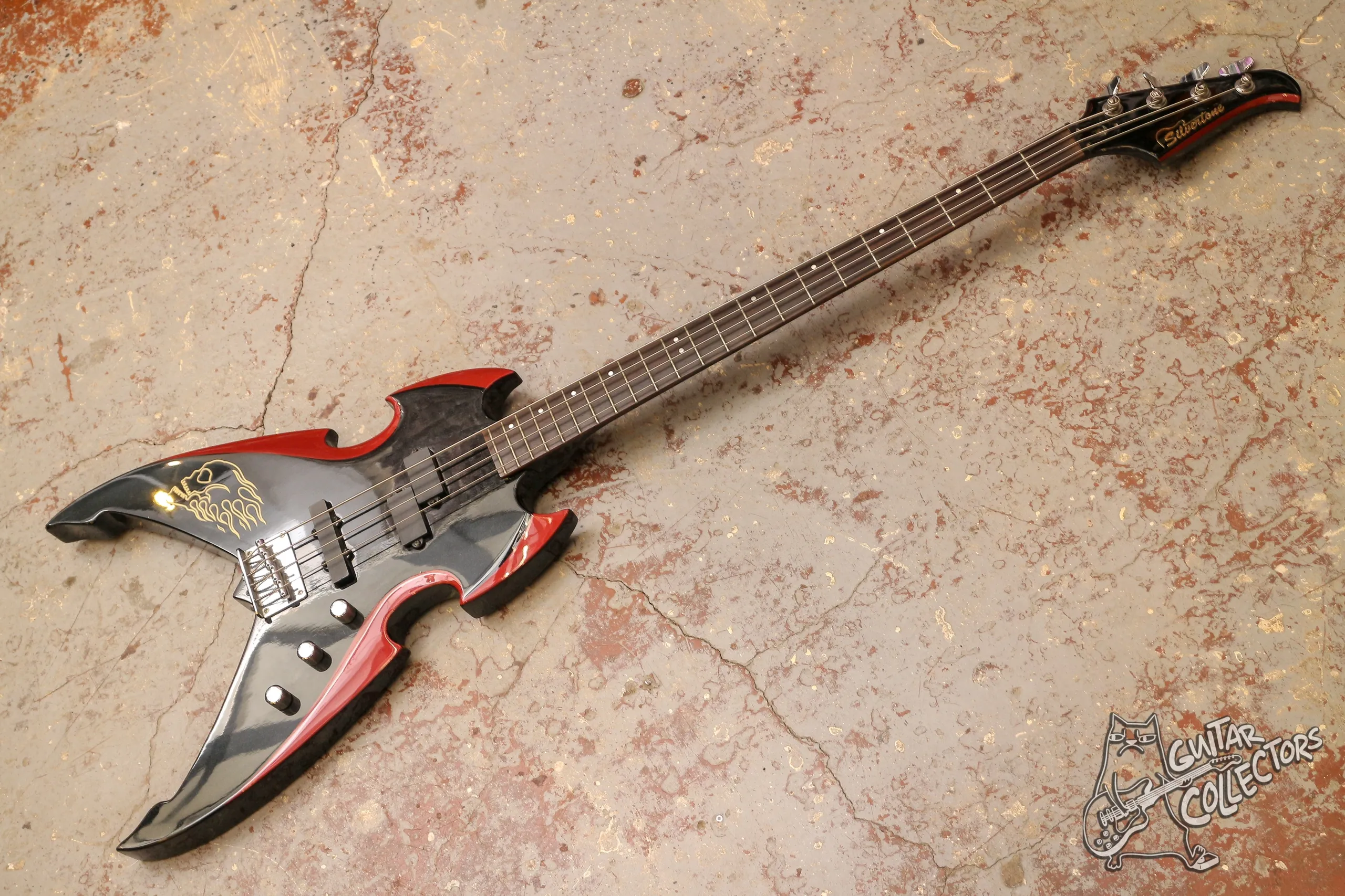 Silvertone Paul Stanley Apocalypse Kiss Bass Guitar