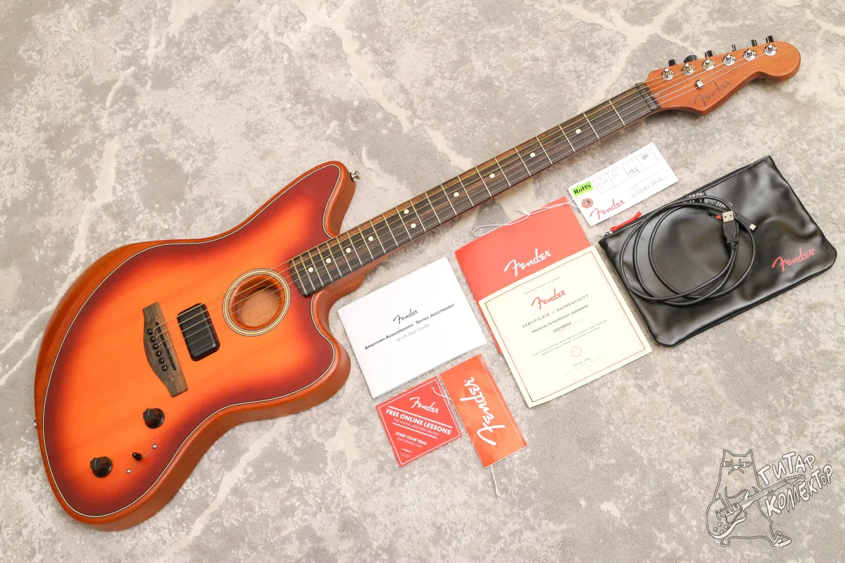 Fender American Acoustasonic Jazzmaster Tobacco Sunburst