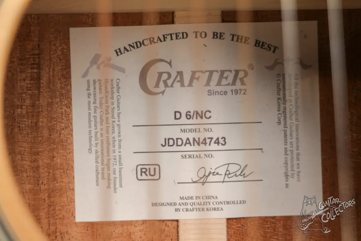 Crafter D-6/NC Acoustic Guitar