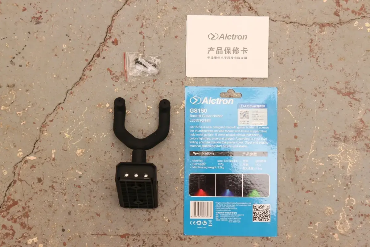 Держатель настенный для гитары с подсветкой, «крюк», Alctron